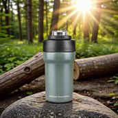 Karaca Thermosteel Camping 2 in 1 450 ml Haki Çelik Termos