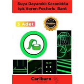 Karanlıkta Işık Veren Yansıyan 12 Metre Fosforlu Yeşil Şerit Bant Kendinden Yapışkan Reflektör Bant