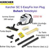Karcher SC 5 Easyfix EU Iron Plug Beyaz Buharlı Temzileyici