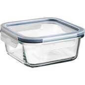 Kare Kapaklı Saklama Kabı 600 ml 15X15X7 cm Cam Ikea Plastik Sızdırmaz Kapaklı Şeffaf Saklama Fırın Kabı