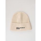 KARL LAGERFELD Krem Erkek Baskılı Bere 245D3405_ESSENTIAL LOGO BEANIE