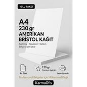 KarmaOfis A4 10 Adet Amerikan Bristol Kağıdı