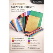 KarmaOfis Yaratıcı Hobi Seti | A4 Simli Eva, Eva, Keçe, Elişi Kağıdı, Şönil – Okul & Etkinlik Seti