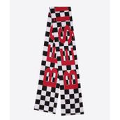 Kartal Yuvası 06 24K Beşiktaş Unisex Damalı Triko Atkı