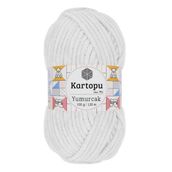 Kartopu K010 100 gr Beyaz Cotton Love El Örgü İpi