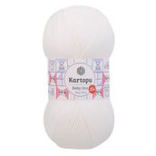 Kartopu K010 100 gr Kar Beyaz Baby One El Örgü İpi