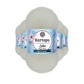 Kartopu K010 Beyaz Lotus Bikini Büstiyer Bluz 5 Adet Örgü İpi