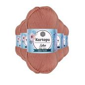 Kartopu K103 Pişmiş Ayva Lotus Bikini Büstiyer Bluz 5 Adet Örgü İpi