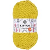 Kartopu K1321 Hardal Sarı Baby One Tüylenmeyen El Örgü İpi Yünü