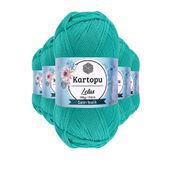 Kartopu K440 Yeşil Lotus Bikini Büstiyer Bluz 5 Adet Örgü İpi