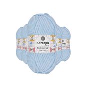 Kartopu K523 5 Adet Bebe Mavi Yumurcak Kadife El Örgü İpi
