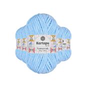 Kartopu K540 5 Adet Mavi Yumurcak Kadife El Örgü İpi
