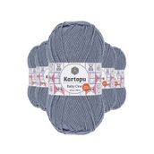 Kartopu K571 5 Adet Jeans Mavi Baby One Tüylenmeyen El Örgü İpi Yünü