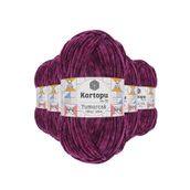 Kartopu K726 5 Adet Mürdüm Yumurcak Kadife El Örgü İpi