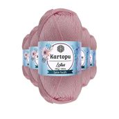 Kartopu K768 Açık Pembe Lotus Bikini Büstiyer Bluz 5 Adet Örgü İpi