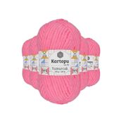 Kartopu K773 5 Adet Fosfor Pembe Yumurcak Kadife El Örgü İpi