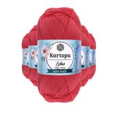 Kartopu K810 Şeker Pembe Lotus Bikini Büstiyer Bluz 5 Adet Örgü İpi