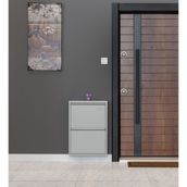 KASER METAL Ayakkabılık 2'li Gri