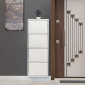 Kaser Metal DC-073 4'lü Beyaz Ayakkabılık