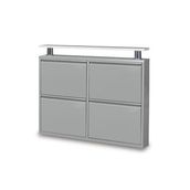 Kaser Metal Gri Ayakkabılık 2+2