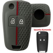 Kasey Opel Astra J Insignia Corsa E Chevrolet Cruze Silikon 2 Tuşlu Anahtar Kumanda Kılıfı