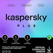 Kaspersky Plus 1 Kullanıcılı 1 Yıllık Sınırsız Vpn Esd ile Antivürüs