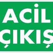 Katar Market Acil Çıkış Uyarı Levhası