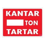 Katar Market Kantar Ton Tartar Uyarı Levhası