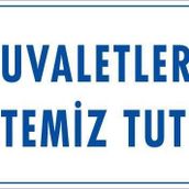 Katar Market Tuvaletleri Temiz Tut Uyarı Levhası