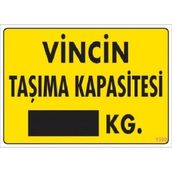 Katar Market Vinç Taşıma Kapasitesi Uyarı Levhası