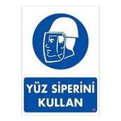 Katar Market Yüz Siperini Kullan Uyarı Levhası
