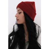 Katlamali Unisex Bere Bordo