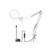 Katlanabilir 8x Büyüteçli LED Yüz Bakımı Güzellik Tatto LED Masa Lambası - 3Renk Modu,10 Seviye Işık
