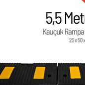 Kauçuk Rampa, Otopark Rampası, Kaldırım Rampası 25 x 50 x 4 cm 5,5 Metre
