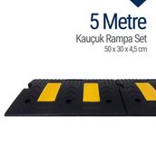 Kauçuk Rampa Set, Otopark Rampası, Kaldırım Rampası 50x30x4,5 Cm 5 Metre