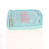 Kaukko K2546 Turkuaz Sparkle Plump Kalem Çantası