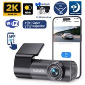Kawa D5 32 GB GeN2 2K 1296P WiFi 145 Derece Geniş Açı Lens Gece Görüşlü Hafıza Kartlı Akıllı Araç Kamerası