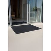 Kaymaz Taban Kauçuk Dış Mekan Paspası, Kauçuk Kapı Önü Paspası 60x80 cm Channel Mat - 60 x 80 cm - Siyah