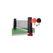 Kazan Hobi Kırmızı -Siyah Tüm Masalara Uyumlu Mekanizmalı Masa Tenisi Filesi 2 Raket 3 Top Set - Çok Renkli - 10 cm