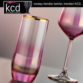 Kcd 6 Parça Bolero Pembe Dekor Meşrubat Bardak
