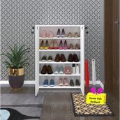 Kenz Life Kenzlife Ayakkabılık Ayakkabı Dolabı Kilitli Be Real Byz 100*70*32 Kapaklı Arkalıklı Ofis Dolabı + Tekli Duvar Rafı Hediyeli - Beyaz