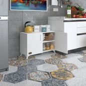 Kenzlife 2 kapılı dolap rabia 048*070*032 byz kapaklı ayaklı banyo mutfak ofis kitaplık ayakkabılık kiler - Beyaz