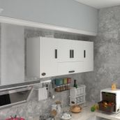 Kenzlife Acus 60x150x32 cm Mutfak Kapaklı Raflı Hazır Beyaz Mutfak Dolabı