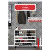 Kenzlife Ayakkabılık Fotin5 Byz 83*100*30 Kapaksız 5 Raflı 25 Çift Ayakkabı Kapasitesi