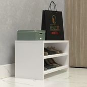 Kenzlife Ayakkabılık Konevi Mat Beyaz Suntalam 035*060*30 Altı Çift Ayakkabı Kapasitesi Arkalıksız