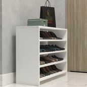 Kenzlife Ayakkabılık Konevi Mat Beyaz Suntalam 065*080*30 Onaltı Çift Ayakkabı Kapasitesi Arkalıksız