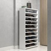 Kenzlife Ayakkabılık Konevi Mat Beyaz Suntalam 155*080*30 Kırk Çift Ayakkabı Kapasitesi Arkalıksız
