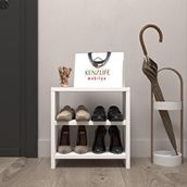 Kenzlife Ayakkabılık Mısri Mat Beyaz Suntalam 035*040*20 Dört Çift Ayakkabı Kapasitesi Arkalıksız