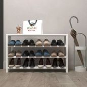 Kenzlife Ayakkabılık Mısri Mat Beyaz Suntalam 050*080*20 Oniki Çift Ayakkabı Kapasitesi Arkalıksız