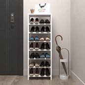 Kenzlife Ayakkabılık Mısri Mat Beyaz Suntalam 110*040*20 Ondört Çift Ayakkabı Kapasitesi Arkalıksız